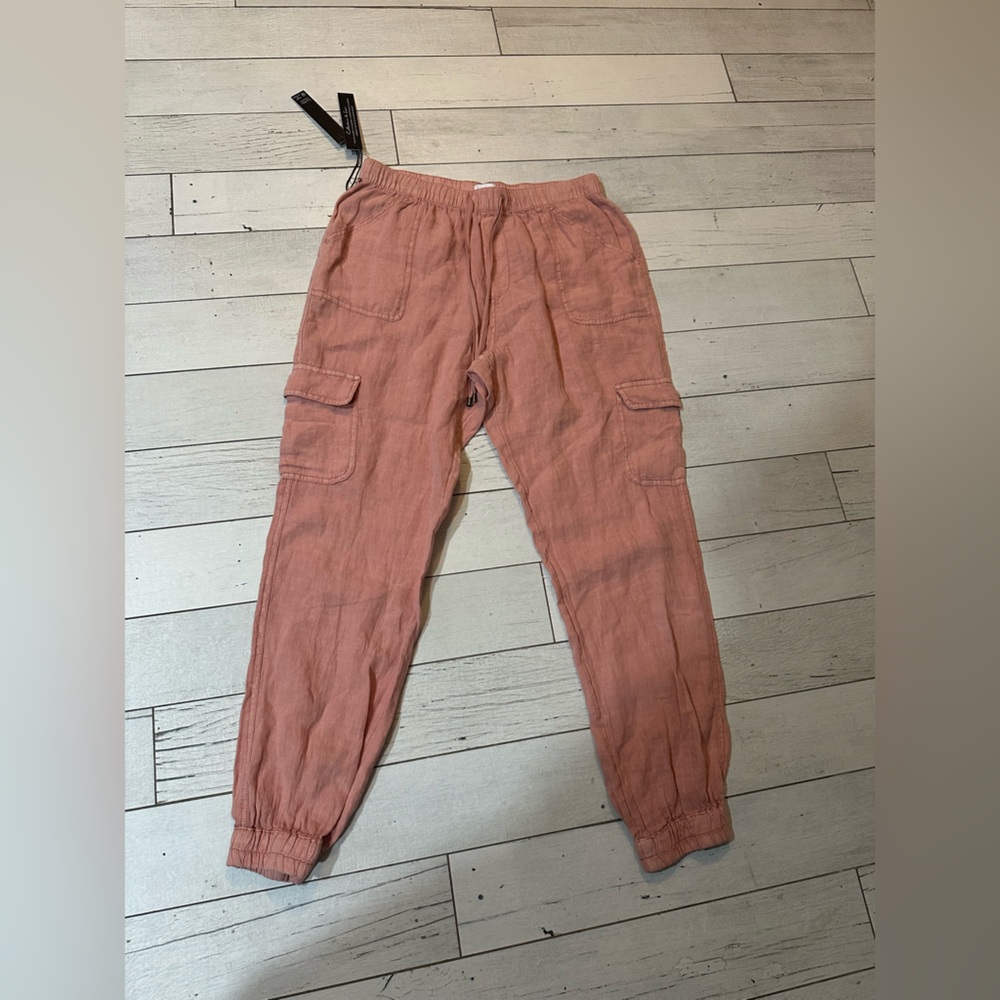 Nicole Miller Men's Cargo Pants in Dusty Pink